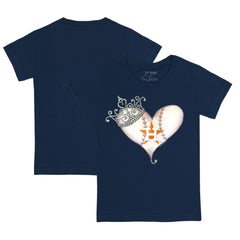 Houston Astros Tiny Turnip Youth Tiara Heart T-Shirt | MLB New