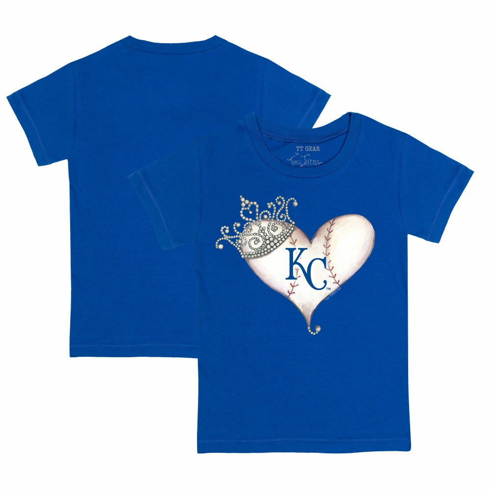 Kansas City Royals Tiny Turnip Youth Tiara Heart T-Shirt | MLB US