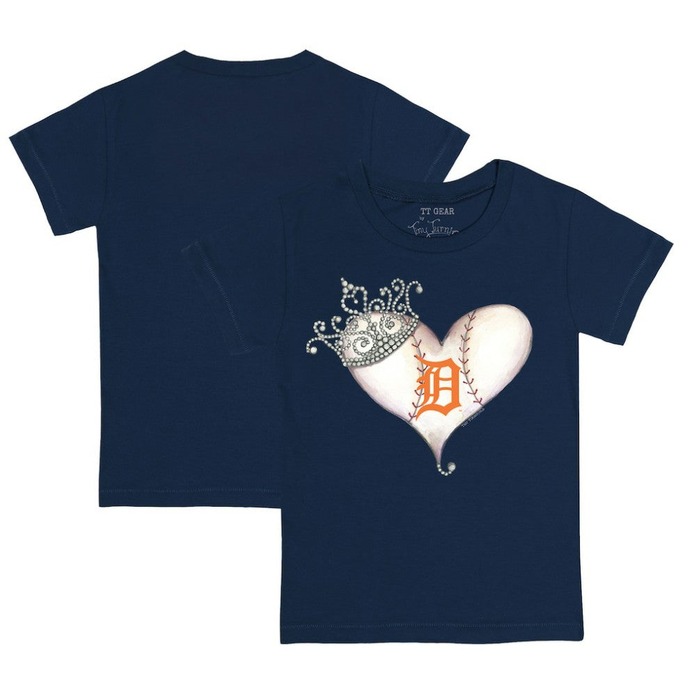 Detroit Tigers Tiny Turnip Youth Tiara Heart T-Shirt | MLB Discount