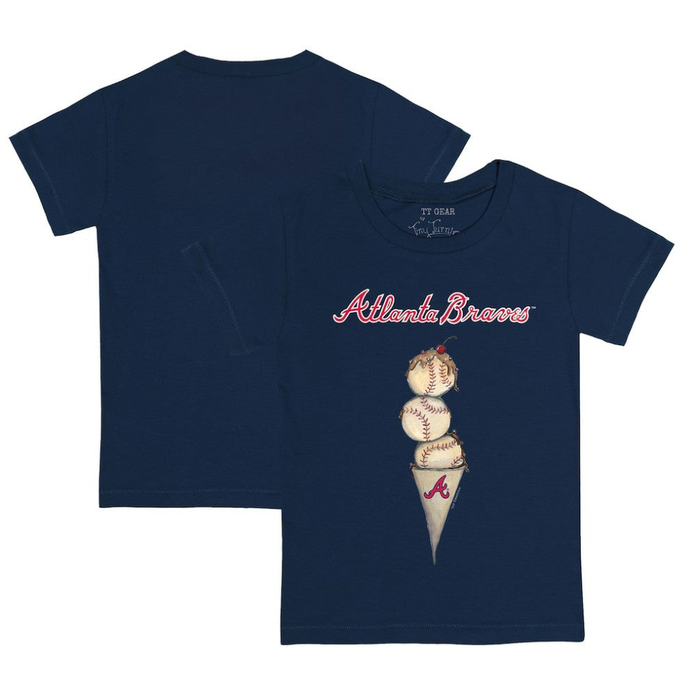 Atlanta Braves Tiny Turnip Youth Triple Scoop T-Shirt | MLB Sale