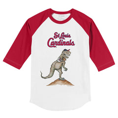 St. Louis Cardinals Tiny Turnip Youth TT Rex 3/4-Sleeve Raglan T-Shirt | MLB Sale