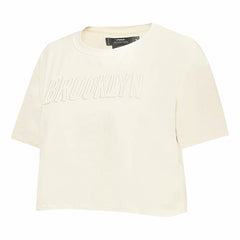 Brooklyn Nets Pro Standard Women's Neutral Boxy Crop T-Shirt Discount