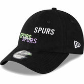 Tottenham Hotspur New Era Triple Wordmark 9FORTY Adjustable Hat Black - New Era