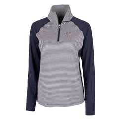 Washington Nationals Cutter & Buck Women's Americana Logo Forge Tonal Stripe Stretch Half-Zip Pullover Top | MLB On Sale