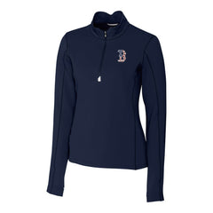 Boston Red Sox Cutter & Buck Women's Americana Logo DryTec Traverse Stretch Quarter-Zip Pullover Top | MLB For sale