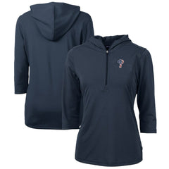 Philadelphia Phillies Cutter & Buck Women's Americana Logo DryTec Virtue Eco Pique Recycled Half-Zip Pullover Hoodie | MLB Online
