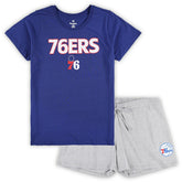 Philadelphia 76ers Women's Plus Size T-Shirt & Shorts Combo Set Online