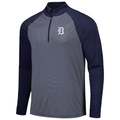 Detroit Tigers Levelwear Charter Striped Raglan Quarter-Zip Top | MLB Sale
