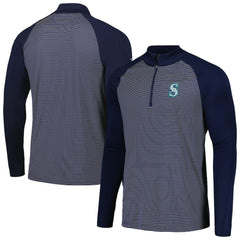 Seattle Mariners Levelwear Charter Striped Raglan Quarter-Zip Top | MLB Near me