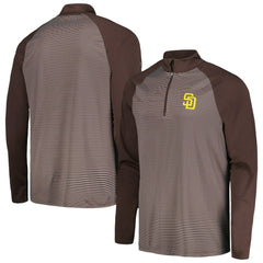 San Diego Padres Levelwear Charter Striped Raglan Quarter-Zip Top | MLB Discount