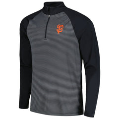 San Francisco Giants Levelwear Charter Striped Raglan Quarter-Zip Top | MLB Discount