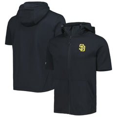 San Diego Padres Levelwear Recruit Full-Zip Short Sleeve Hoodie | MLB Near me