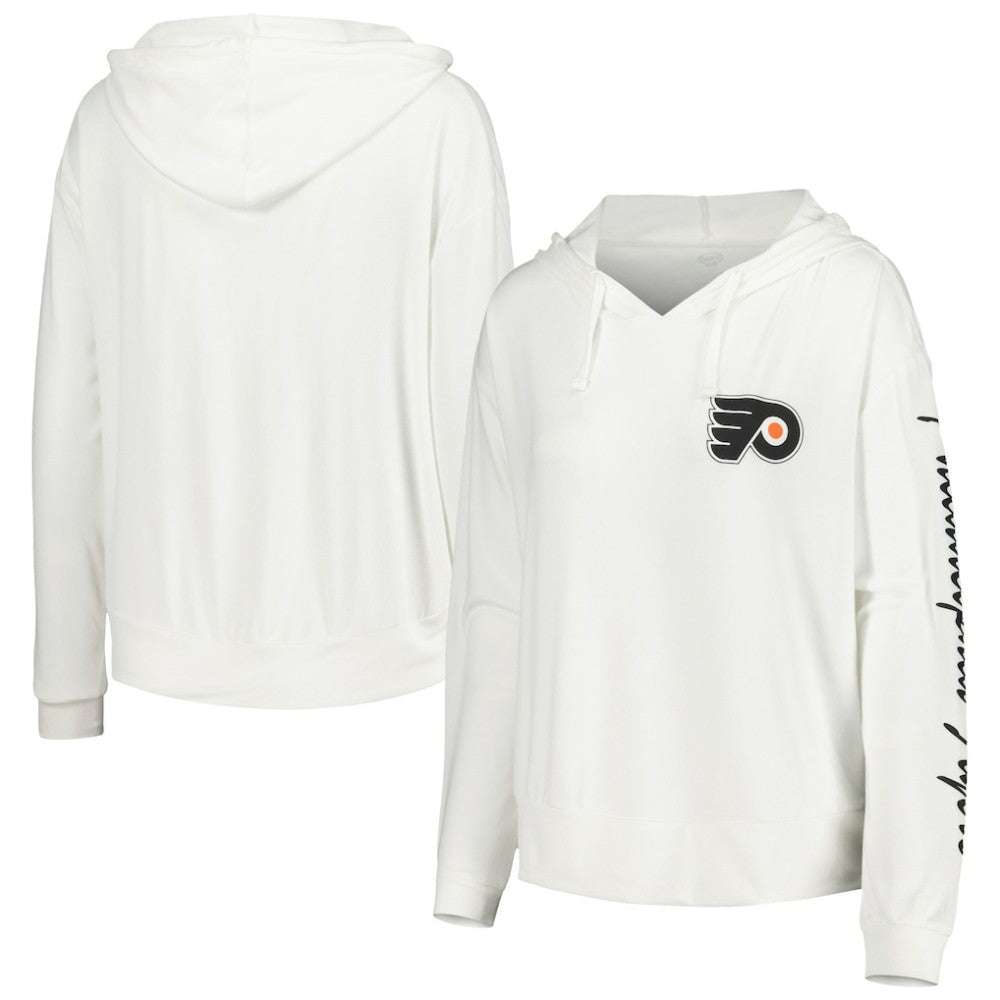 Philadelphia Flyers Concepts Sport Women's Accord Hacci Long Sleeve Hoodie Top On Sale