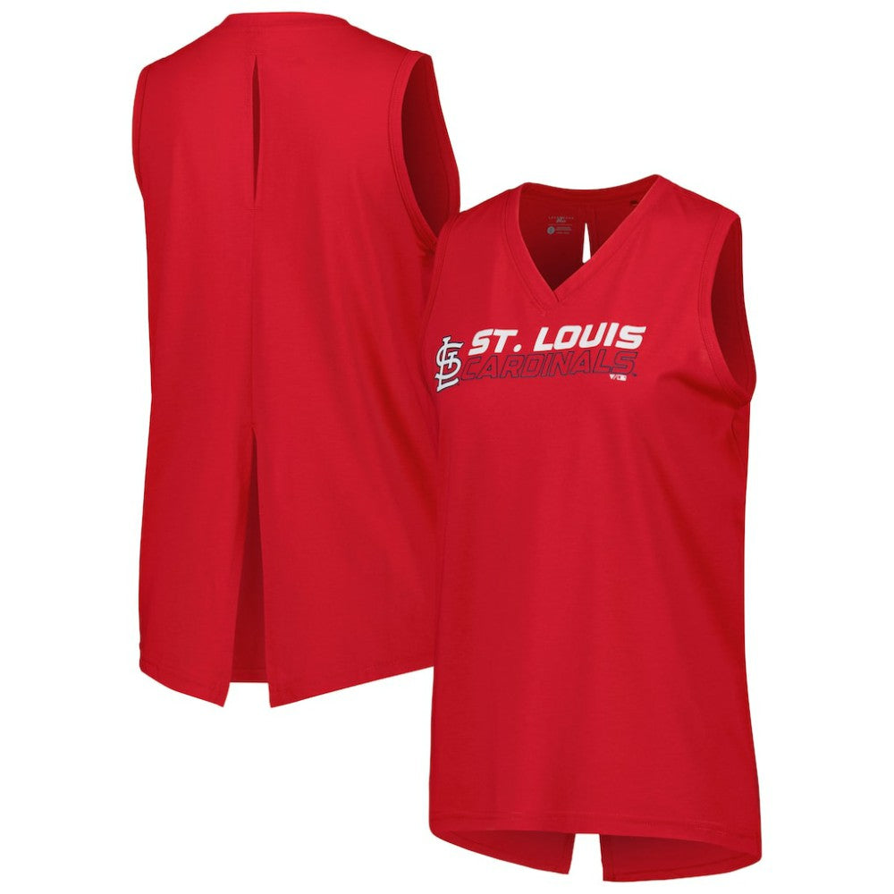 St. Louis Cardinals Levelwear Women's Paisley Chase V-Neck Tank Top | MLB Online