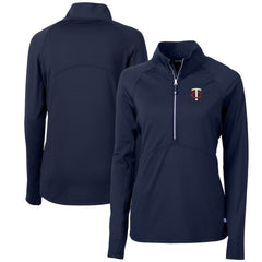Minnesota Twins Cutter & Buck Women's Adapt Eco Knit Stretch Half-Zip Logo Pullover Top | MLB Sale