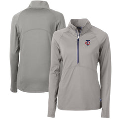 Minnesota Twins Cutter & Buck Women's Adapt Eco Knit Stretch Half-Zip Logo Pullover Top | MLB Sale