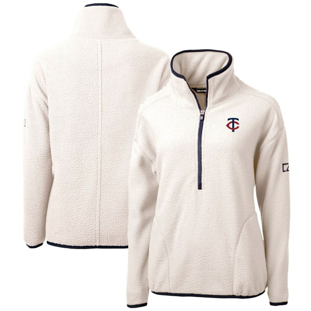 Minnesota Twins Cutter & Buck Women's Cascade Eco Sherpa Half-Zip Pullover Jacket | MLB Outlet