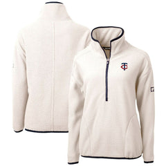 Minnesota Twins Cutter & Buck Women's Cascade Eco Sherpa Half-Zip Pullover Jacket | MLB Outlet