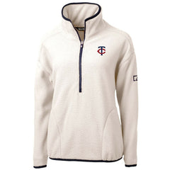 Minnesota Twins Cutter & Buck Women's Cascade Eco Sherpa Half-Zip Pullover Jacket | MLB Outlet