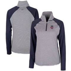 Minnesota Twins Cutter & Buck Women's DryTec Forge Tonal Stripe Stretch Half-Zip Top | MLB Near me