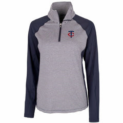 Minnesota Twins Cutter & Buck Women's DryTec Forge Tonal Stripe Stretch Half-Zip Top | MLB Near me