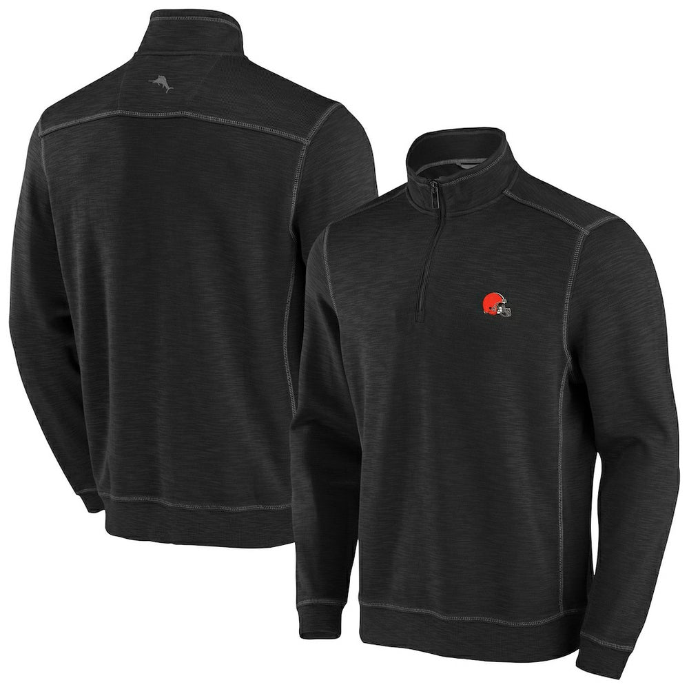 Cleveland Browns Tommy Bahama Big & Tall Tobago Bay Half-Zip Sweatshirt