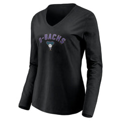 Arizona Diamondbacks Women's Cooperstown Collection Personalized Winning Streak Long Sleeve V-Neck T-Shirt | MLB Shop