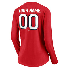 Washington Nationals Women's Cooperstown Collection Personalized Winning Streak Long Sleeve V-Neck T-Shirt | MLB Shop