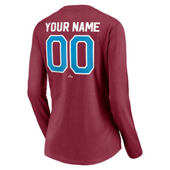 Philadelphia Phillies Women's Personalized Cooperstown Collection Alternate Winning Streak Long Sleeve V-Neck T-Shirt | MLB Discount