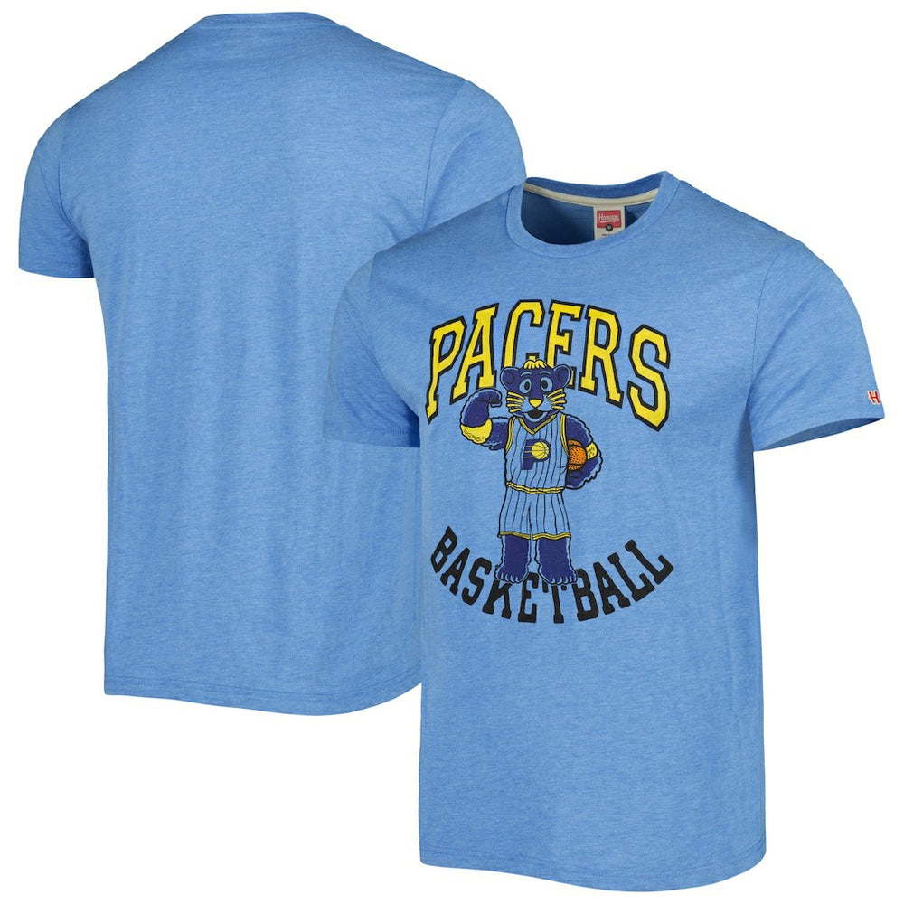 Indiana Pacers Homage Unisex Team Mascot Tri-Blend T-Shirt On Sale