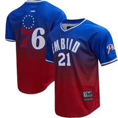 Joel Embiid Philadelphia 76ers Post Ombre Name & Number T-Shirt Outlet