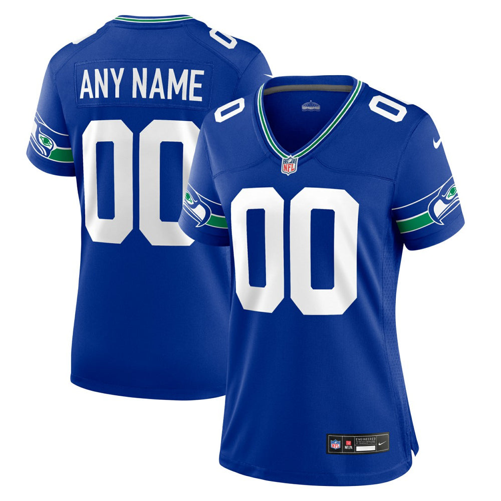 Seattle Seahawks Nike Women's Throwback Custom Jersey