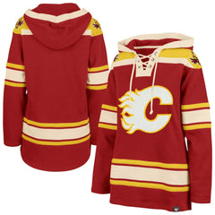 Calgary Flames '47 Women's Superior Lacer Pullover Hoodie Outlet