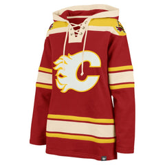 Calgary Flames '47 Women's Superior Lacer Pullover Hoodie Outlet