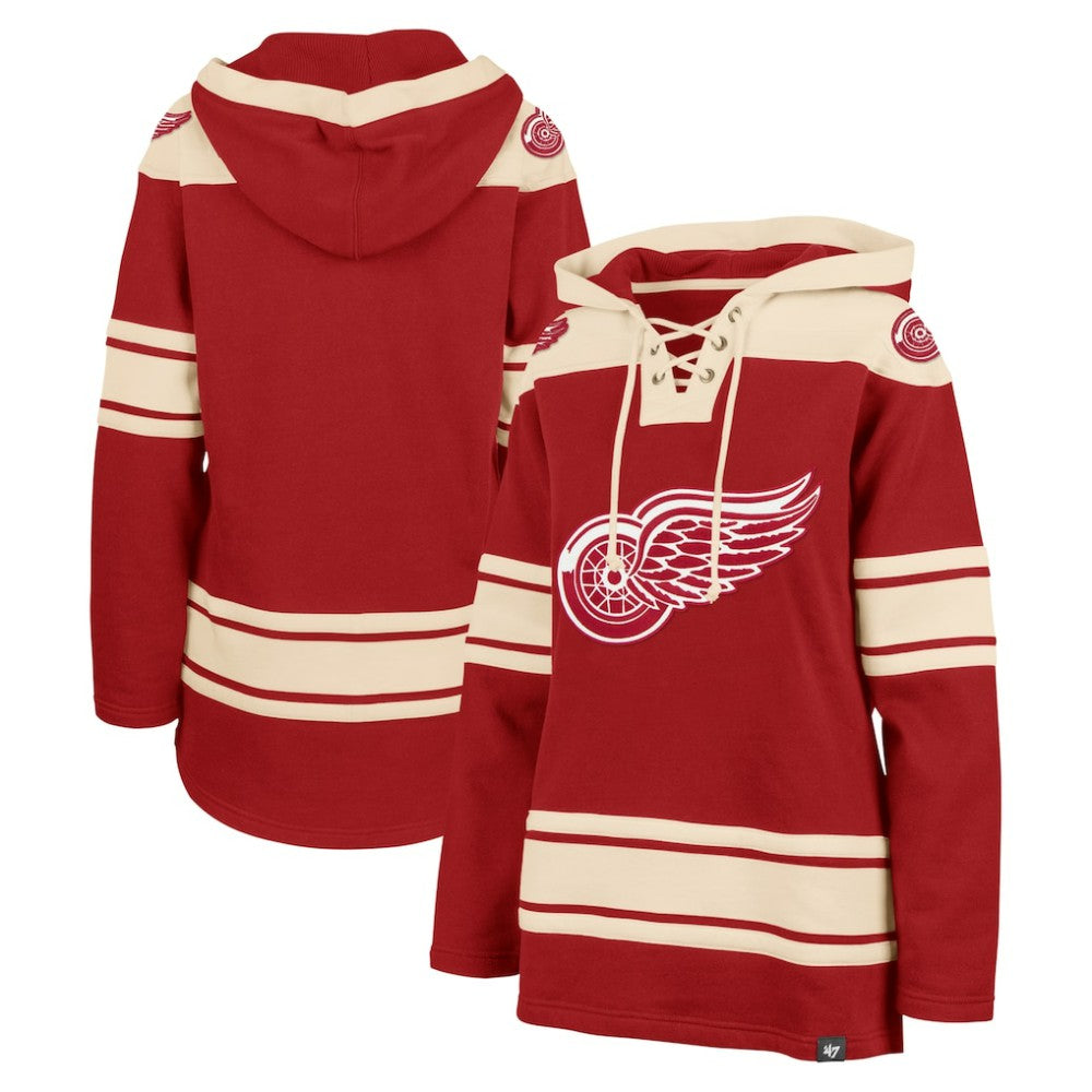 Detroit Red Wings '47 Women's Superior Lacer Pullover Hoodie Outlet