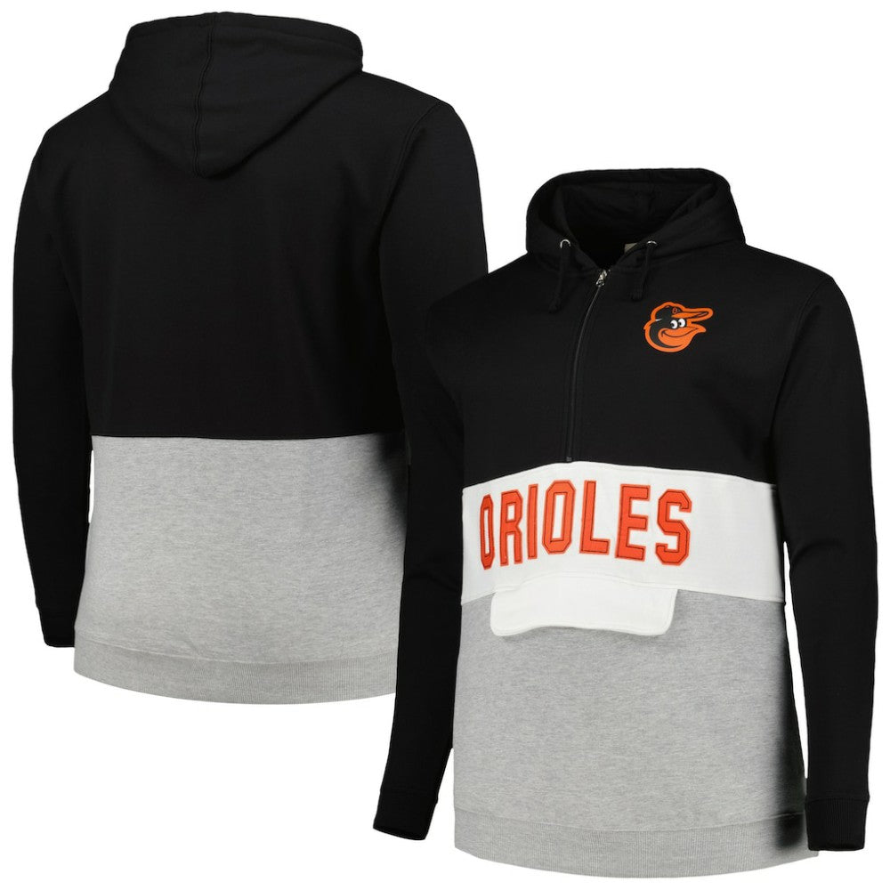 Baltimore Orioles Big & Tall Hoodie Half-Zip Sweatshirt | MLB On Sale
