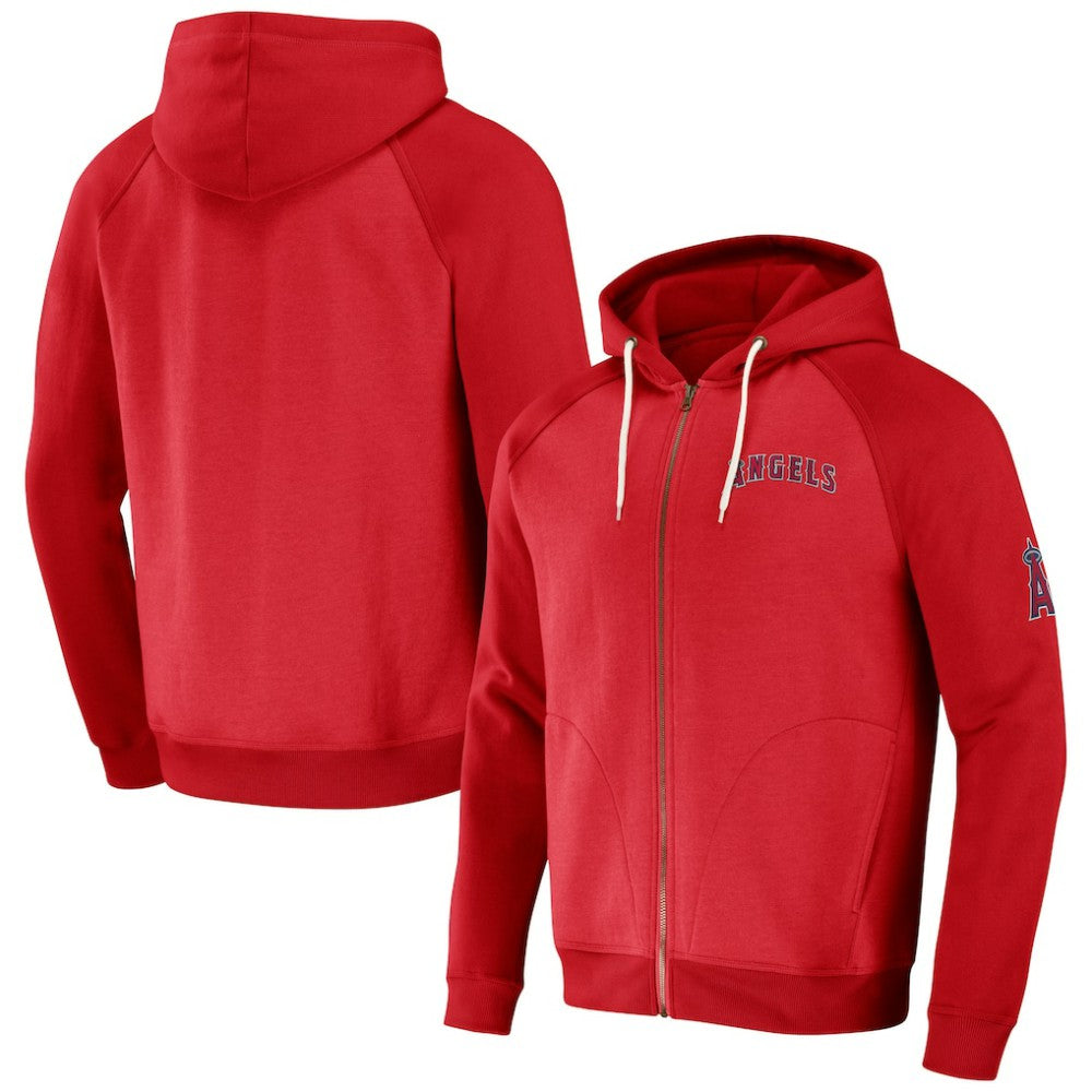 Los Angeles Angels Darius Rucker Collection by Fanatics Raglan Full-Zip Hoodie | MLB Online