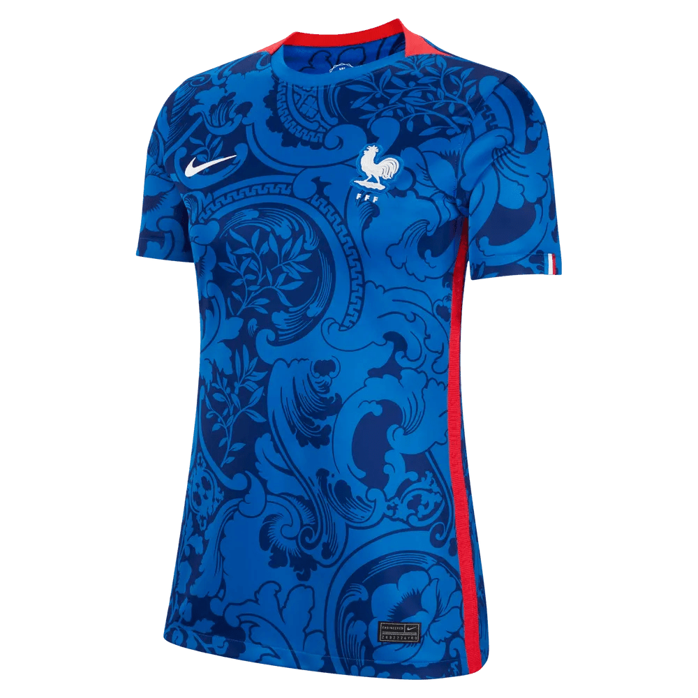 France Women's EC22 Home Soccer Jersey - Hyper Cobalt-Siren Red - Nike