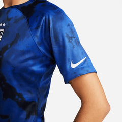 2022-23 USA Away Women 4 Star Soccer Jersey Bright Blue-White - Nike