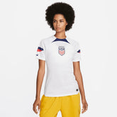 2022-23 USA Women's Home 4 Star Soccer Jersey White-Hyper Blue - Nike