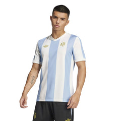 2025 Argentina Men's 50th Anniversary Stadium Soccer Jersey Ambient Sky / Cloud White - Adidas