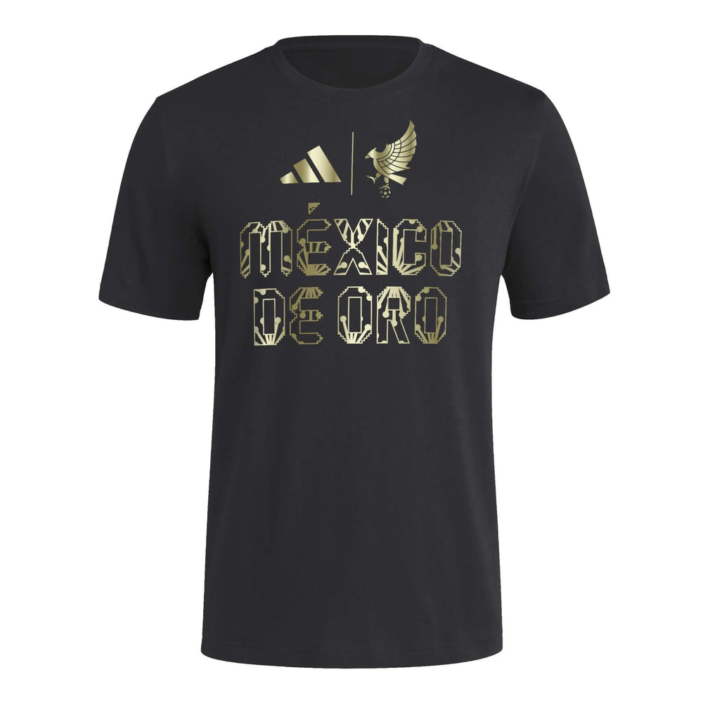 2025 Mexico Men's De Oro HOB Tee Black / Soccr-Mxs-Sxa - Adidas