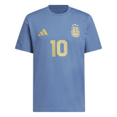 2026 Argentina Men's Messi Name And Number Tee Crew Blue - Adidas