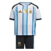 2026 Argentina Kid's Home Mini Kit White / Icey Blue / Light Blue - Adidas