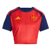 2026 Spain Women's Stadium Home Cropped Soccer Jersey Vivid Red - Adidas