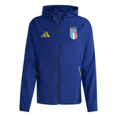 2026 Italy Men's Tiro Travel Full Zip Windbreaker Victory Blue - Adidas
