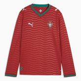 2026 Portugal Youth Stadium Home Long-Sleeve Jersey Club Red-Green Lagoon - Puma