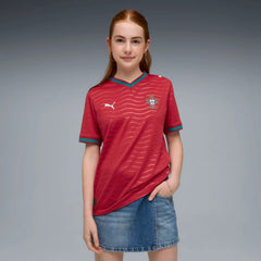 2026 Portugal Youth Stadium Home Soccer Jersey Club Red-Green Lagoon - Puma
