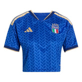 2026 Italy Women's Stadium Home Cropped Soccer Jersey Bold Blue - Adidas