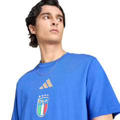 2026 Italy Men's DNA Graphic Tee Bold Blue - Adidas